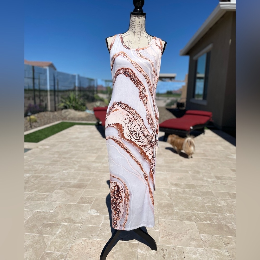 Boutique Geode Rouched Slit Dress size L